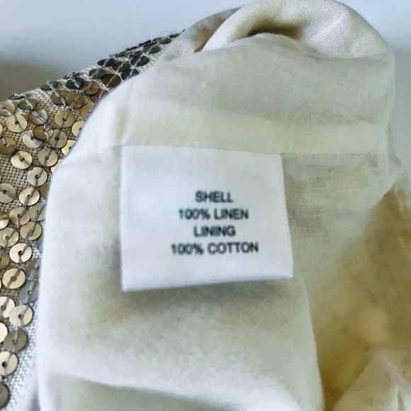 Tory Burch Sequin Linen Pencil Skirt - Picture 8 of 8